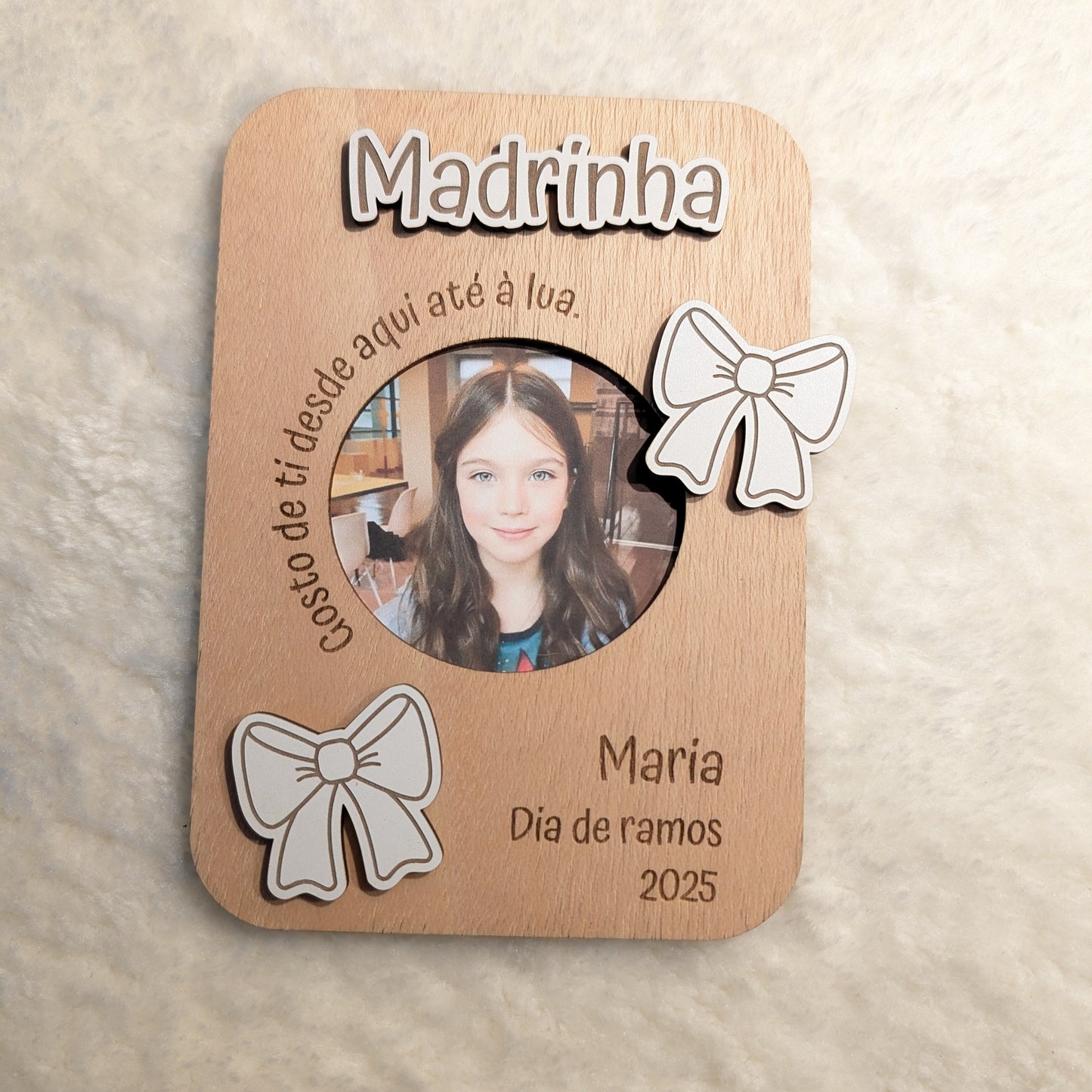 Moldura com iman - adoro-te madrinha